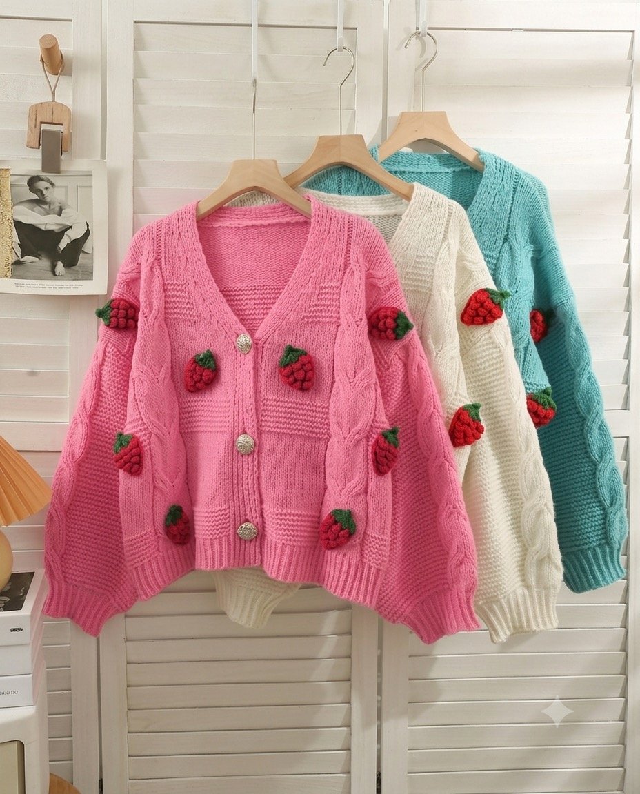 Cable-Knit Crew Sweater